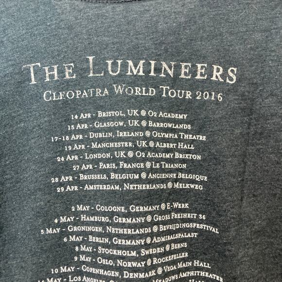 The Lumineers Official Merchandise Cleopatra World Tour 2016 Band Concert Shirt - Picture 8 of 8